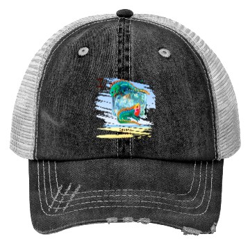 Discover Unique Creative Cute I Alphabet Iguana Insect Ice Trucker Hats