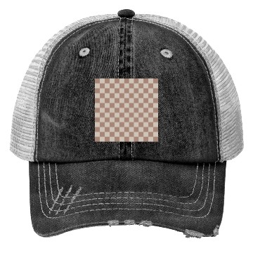 Discover Brown Classic Checkered Big Checkerboard Trucker Hats