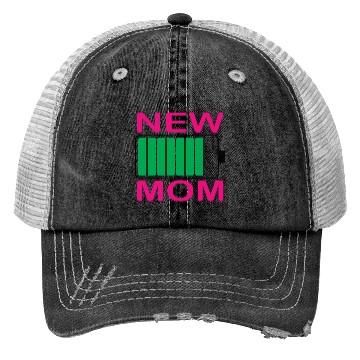 Discover NEW MOM Battery full, lovely Graphic Trucker Hats