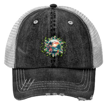 Discover Portal to Paradise Trucker Hats