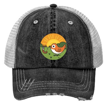 Discover Bird and worm Trucker Hats