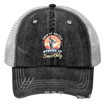 Discover 4th Of July Golf Grip Softly Stroke Smoothly Trucker Hats