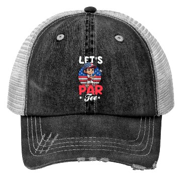 Discover 4th Of July Golf Lets Partee Trucker Hats