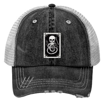 Discover Skull Tarot Card Reader Astrology Occult Trucker Hats