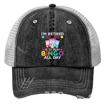 Discover Retired Bingo Player Trucker Hats