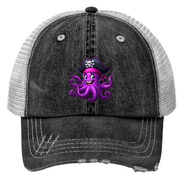 Discover Funny pirate octopus Trucker Hats