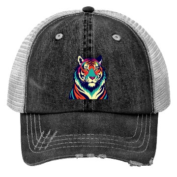 Discover Tiger Intense Gazes Trucker Hats