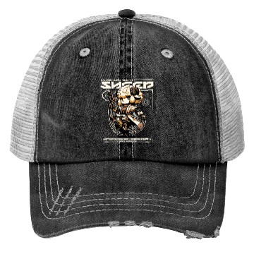Discover Aries Sheep Future Farm Animal Ram Robot Wool Trucker Hats