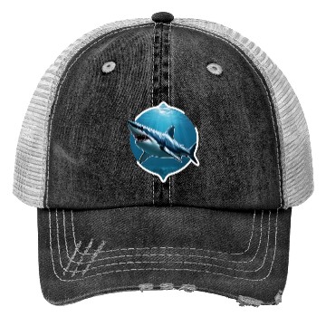 Discover Shark 3d Illusion Trucker Hats