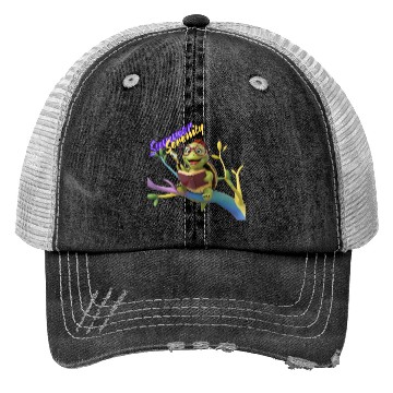 Discover Cute Little Green Sea Turtle on Ocean Trucker Hats