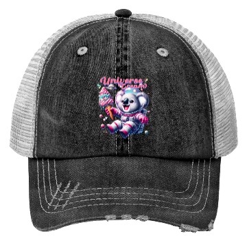 Discover Cosmic Ice Cream Delight Trucker Hats