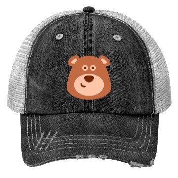 Discover Cute Smiling Bear, Funny, Cartoon Trucker Hats