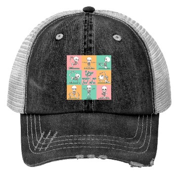 Discover Skeleton - Yoga makes me feel alive Trucker Hats