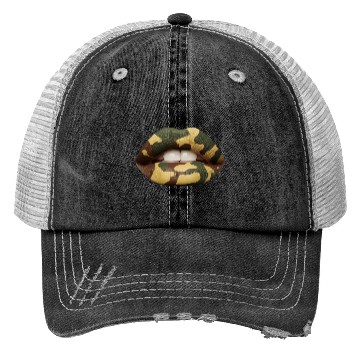 Discover Camo Lips Trucker Hats