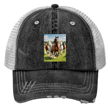 Discover Horse racing competition. Trucker Hats