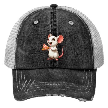 Discover Lab Rat Loves Pizza Humorous Trucker Hats