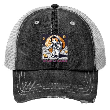 Discover Bitcoin to the moon cat Trucker Hats