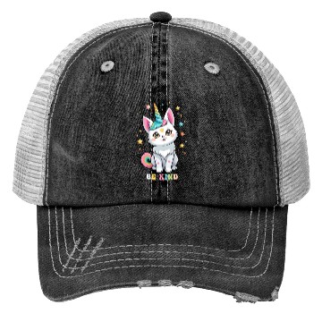 Discover Accept Respect & Support Purride Cat Trucker Hats