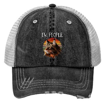 Discover Maine Cat Womens Ew People meowy cat lovers Trucker Hats