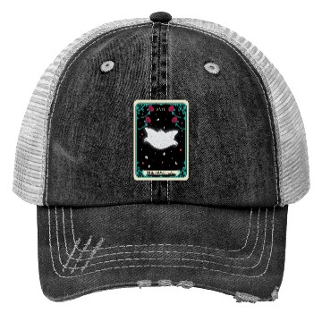 Discover the moon cat Trucker Hats tarot card gift for mom and dad