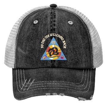 Discover 1970s Era Blue Retro Vintage Records Cassette Trucker Hats