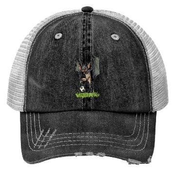 Discover Bat playing Soccer Ball Bats Trucker Hats