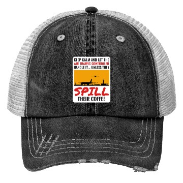 Discover Air Traffic Controller Coffee ATC Aviation Humor Trucker Hats