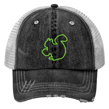 Discover Neon Sign Squirrel Animal Lover Chipmunks Symbol Trucker Hats