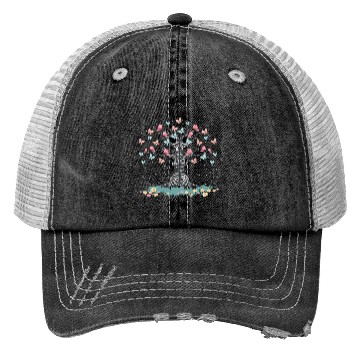 Discover Floral Nature Beautiful Insect Butterfly Tree Butt Trucker Hats