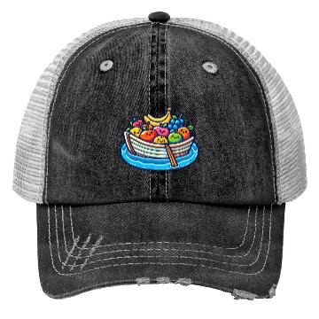 Discover Fruity Boat Adventure Trucker Hats