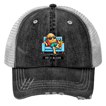 Discover Funny Self-Made Couch Potato Lazy Tired People Trucker Hats