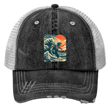 Discover Japanese Monster Kaiju Funny Art Trucker Hats