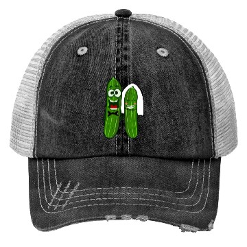 Discover Cucumber Bride Groom Wedding Trucker Hats