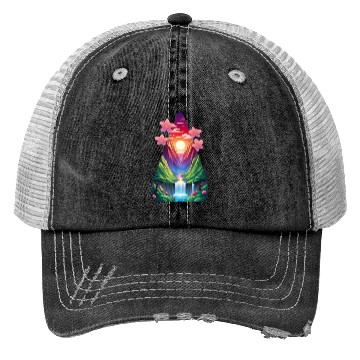 Discover sunrise waterfall scenery Trucker Hats