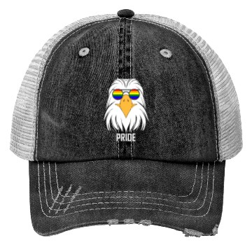 Discover LGBTQ BALD EAGLE PRIDE DESIGN Trucker Hats