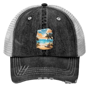 Discover Traveling beach,summer Trucker Hats
