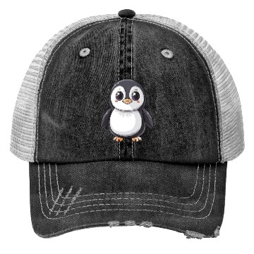 Discover Adorable Penguin Character Embraces Your Style Trucker Hats