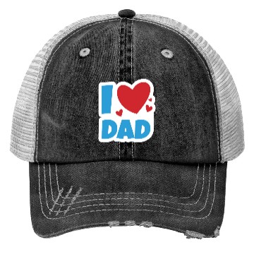 Discover I Love dad Trucker Hats
