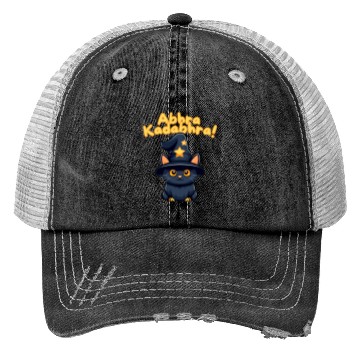 Discover Aberakadabera Abhra Kadabhra Magic Cat Trucker Hats