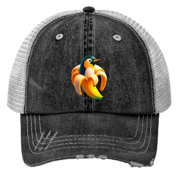 Discover Banana Penguin Funny Anthropomorphic fruit Animals Trucker Hats