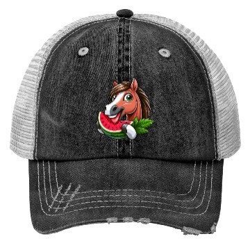 Discover Horses Horse Lover Farmer Melon Summer Trucker Hats