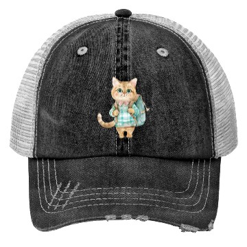 Discover Watercolor Cute School Animals, Back to School Trucker Hats