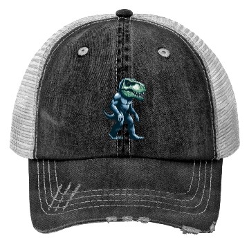 Discover T-Rex Bigfoot Sasquatch Gorilla Fusion Creature Trucker Hats