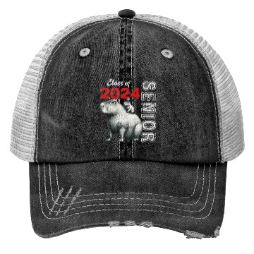 Discover Fun Trendy Unique Capybara Graduation Trucker Hats