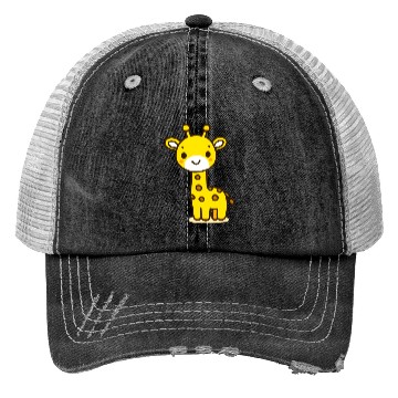 Discover Friendly Stick Figure Giraffe Trucker Hats
