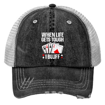 Discover Poker Design Card Player Gambling Casino Trucker Hats