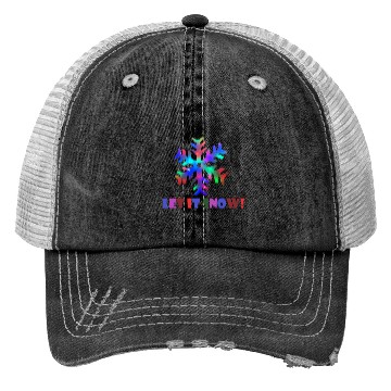Discover Let it Snow! (Colorful Snowflake Design) Trucker Hats