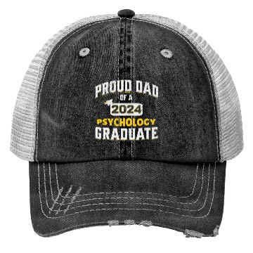 Discover Proud Dad 2024 Psychology Graduate Trucker Hats