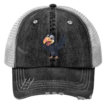 Discover Joyful California Condor Cartoon Character Trucker Hats