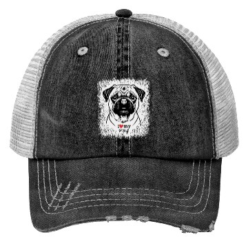 Discover I Love My Pug Trucker Hats